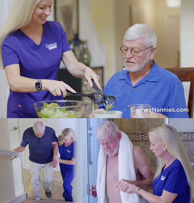 Caregiver with Patient in Wheelchair