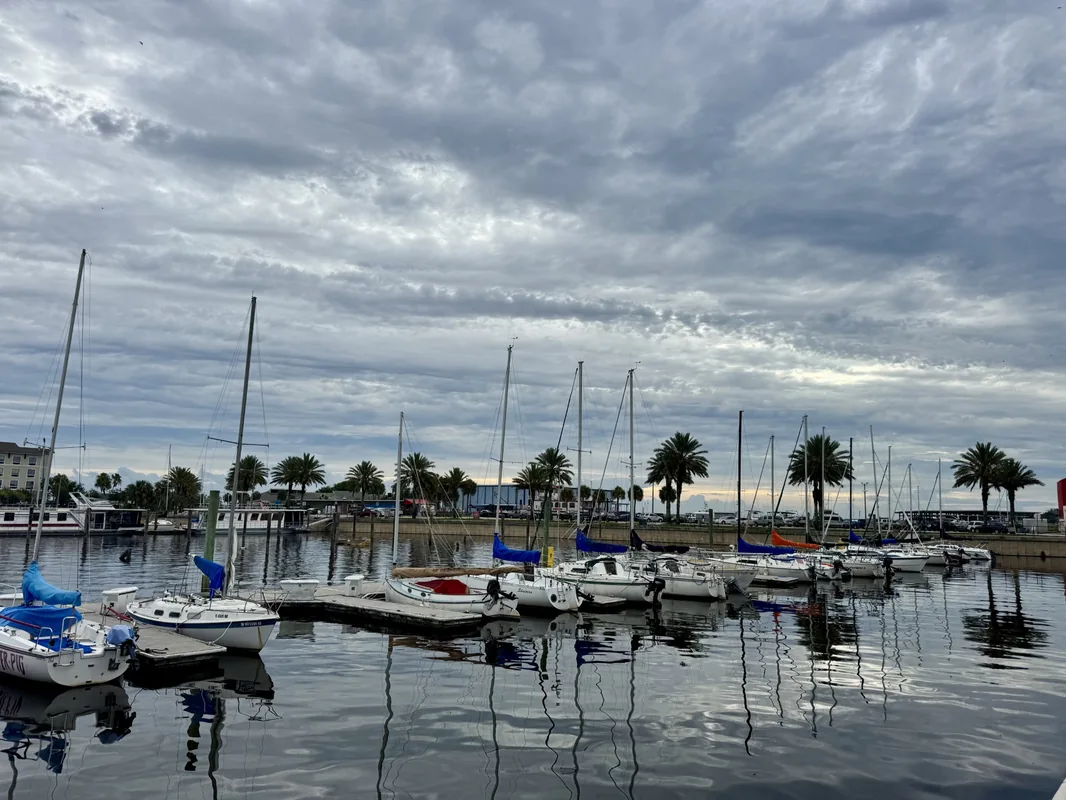 Boats at the downtown Sanford marina on Lake Monroe, Florida